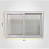 Janela de Correr de Pvc 2 Folhas com Vidro Simples Fecho Caracol 100x150x7,5cm Multilit - 3