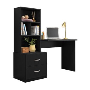 Escrivaninha Cristal Estante e Gaveteiro para Home Office