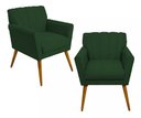 Ver imagem 1 de Kit 2 Poltronas Decorativa Cecília - Verde