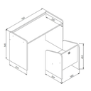 Ver imagem 4 de Conjunto de Mesa/ Escrivaninha Pequena com Poltrona Montessoriana Infantil Multiuso Quarto Branco