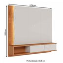 Ver imagem 4 de Painel para Tv até 65 Polegadas Mocha 2 Portas Ripado com Led Off White Matte/freijó - Pnr Móveis