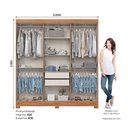 Ver imagem 4 de G. Roupa 6 Pts. 2 Gav. C/ Espelho Nature/offwhite B368 - Briz