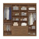 Ver imagem 3 de Guarda Roupa Casal 8 Portas 6 Gavetas 212cm Liverpool Marrom/Jatobá