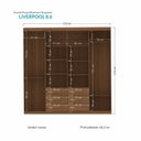 Ver imagem 5 de Guarda Roupa Casal 8 Portas 6 Gavetas 212cm Liverpool Marrom/Jatobá