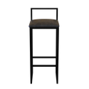 Ver imagem 7 de Jogo 2 Banqueta Alta Cozinha Bar Balcão Bistrô Industrial Preta Estofado Marrom
