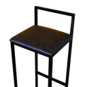 Ver imagem 3 de Jogo 2 Banqueta Alta Cozinha Bar Balcão Bistrô Industrial Preta Estofado Marrom
