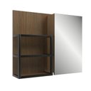 Ver imagem 7 de Conjunto Gabinete para Banheiro Suspenso com Cuba, Nichos e Espelheira em MDF Leme Noce Marrom
