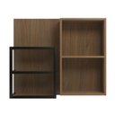 Ver mais imagens de Conjunto Gabinete para Banheiro Suspenso com Cuba, Nichos e Espelheira em MDF Leme Noce Marrom