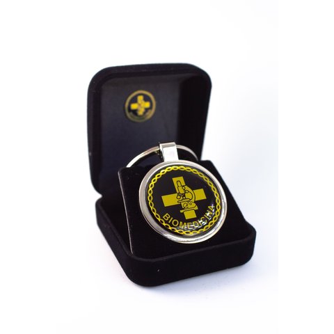 Chaveiro Profissão Biomedicina - Dourado