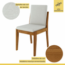Ver mais imagens de Conjunto 2 Cadeiras Lady em Madeira Maciça Mel/Off White - Nesher