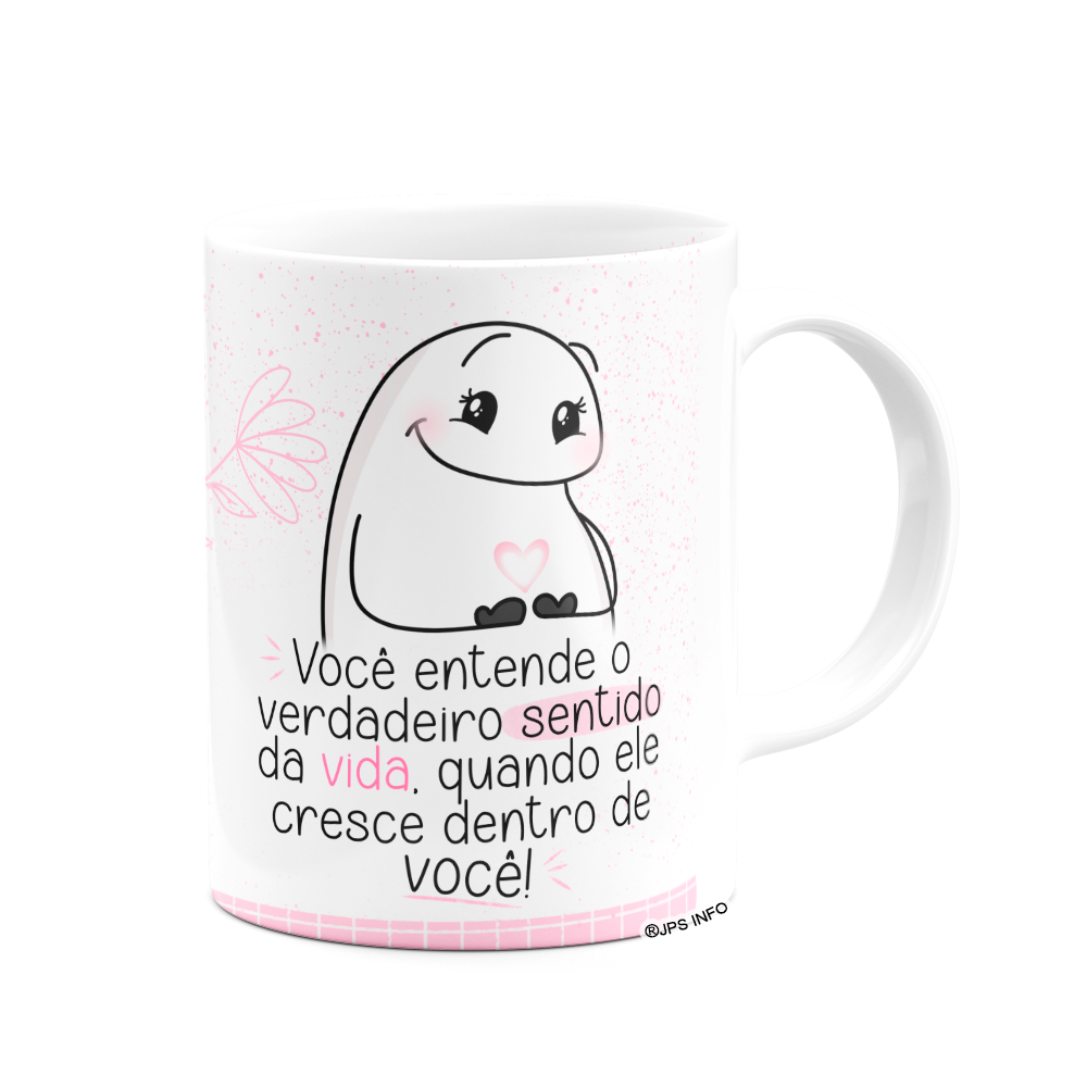 Caneca Flork Mães - Verdadeiro Sentido da Vida! Branca - 2