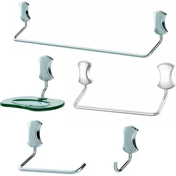 Kit De Acessórios Para Banheiro Meber 505 C Clic Cromado - 1