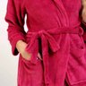 Roupão Microfibra com Bolsos Winter M Magenta Casa Paloma - 3