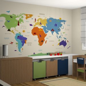 Adesivo de Parede Infantil Mapa Patch Especial