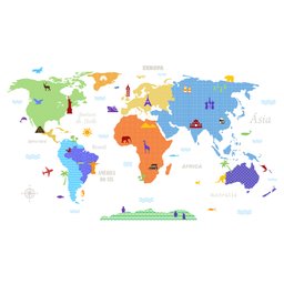 Adesivo de Parede Infantil Mapa Patch Especial - 2