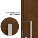 Ver imagem 4 de Porta de Alumínio Giro Lambri Puxador 60cm em Aluminio 215x95cm Lucasa Eccellente Incolor Marrom
