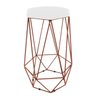 Baqueta Paris Alta Hexagonal Base Bronze:Branco - 1