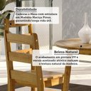 Ver imagem 5 de Conjunto com Mesa de Jantar 90cm Redonda e 4 Cadeiras 100% Madeira Maciça Cork Espresso Móveis Marrom/Nogueira