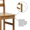 Ver mais imagens de Conjunto com Mesa de Jantar 90cm Redonda e 4 Cadeiras 100% Madeira Maciça Cork Espresso Móveis Marrom/Nogueira