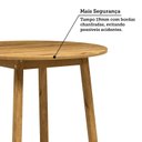 Ver imagem 7 de Conjunto com Mesa de Jantar 90cm Redonda e 4 Cadeiras 100% Madeira Maciça Cork Espresso Móveis Marrom/Nogueira