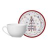 Conjunto 6 Xícara 200ml c/ Pires Greetings - Natal ALLEANZA - 3