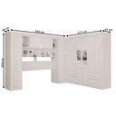 Ver imagem 4 de Guarda-roupa Casal Modulado Andorra 10 Portas 4 Gavetas Ripado com Espelho Panorama Móveis