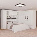 Ver imagem 1 de Guarda-roupa Casal Modulado Andorra 10 Portas 4 Gavetas Ripado com Espelho Panorama Móveis