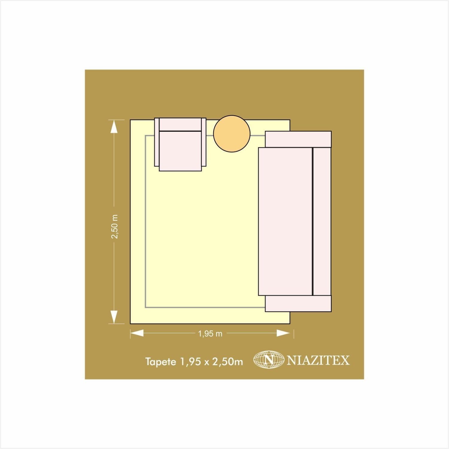 Tapete Decorativo 195x250cm Moderno - 5