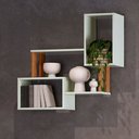 Ver imagem 1 de Prateleira Industrial 2 Prateleiras 100% Mdf Off White/freijó F25 - Pradel