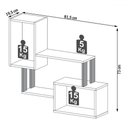 Ver imagem 3 de Prateleira Industrial 2 Prateleiras 100% Mdf Off White/freijó F25 - Pradel
