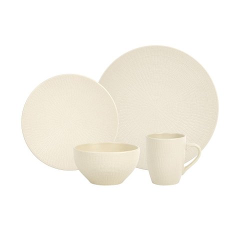 Aparelho de Jantar 24 Pecas Terroir em Ceramica Cor Bege