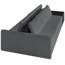 Ver imagem 7 de Sofá Ilha Modular para Sala 342cm com Puff Dublin K01 Bouclê Cinza e Sintético Preto - Lyam Decor