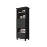 Estante Livreiro Multiuso Library 2 Portas e 2 Gavetas Ideal para Sala de Estar e Quarto - Preto - 2