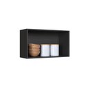 Ver imagem 4 de Armário Aéreo Modulado para Geladeira Fidelitá Mônaco 80cm 1 Porta Basculante Chumbo/Titânio