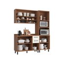Ver imagem 4 de Cozinha Modulada Completa 3 Peças com Torre Quente 2 Fornos 220x185 cm Off White Casamia
