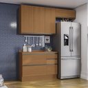 Ver imagem 1 de Cozinha Modulada 4 Pecas 200 Cm Mdp Maxxi Canela Kappesberg
