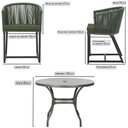 Ver imagem 2 de Mesa e 6 Cadeiras e Noronha Preto E13 Trama Original Verde