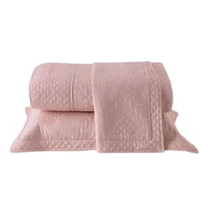Kit Colcha Queen Rozac Matelassê Provence:rosa