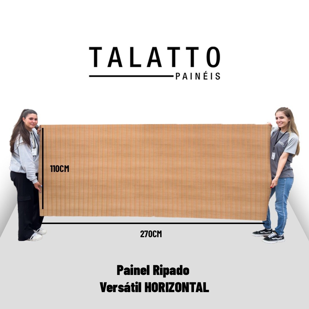 Painel Ripado Versátil Horizontal: 01 Unid. 110x270cm Larg. Talatto Painéis Imbuia - 4