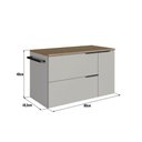 Ver imagem 3 de Gabinete de Banheiro com 2 Portas 1 Gaveta e Toalheiro 80cm Suspenso Multimóveis Crpro-BAL013 Mel/