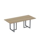 Ver imagem 1 de Mesa de Reunião Retangular 200x90cm MR2000P25TUB Cinza/Noce Marromle/Grafito