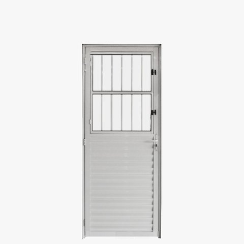 Porta Postigo Aluminio Branco 2.10 X 0.90 Lado Direito - Hale