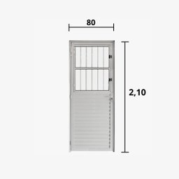 Porta Postigo Aluminio Branco 2.10 X 0.90 Lado Direito - Hale - 3