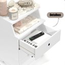 Ver imagem 2 de Criado Mesa de Cabeceira com 3 Gaveta e Nicho Luxo:branco