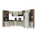 Ver imagem 2 de Cozinha Modulada Completa Fidelitá Lisboa 9 Peças 515cm 20 Portas 3 Gavetas com Tampo