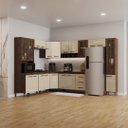 Ver imagem 1 de Cozinha Modulada Completa Fidelitá Lisboa 9 Peças 515cm 20 Portas 3 Gavetas com Tampo