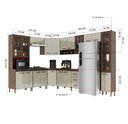 Ver imagem 4 de Cozinha Modulada Completa Fidelitá Lisboa 9 Peças 515cm 20 Portas 3 Gavetas com Tampo