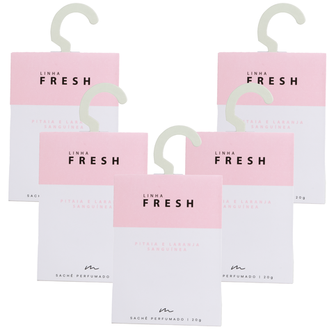 Kit 6 Sachês Perfumados Premium 20g Aromatizador Pitaya Frutado