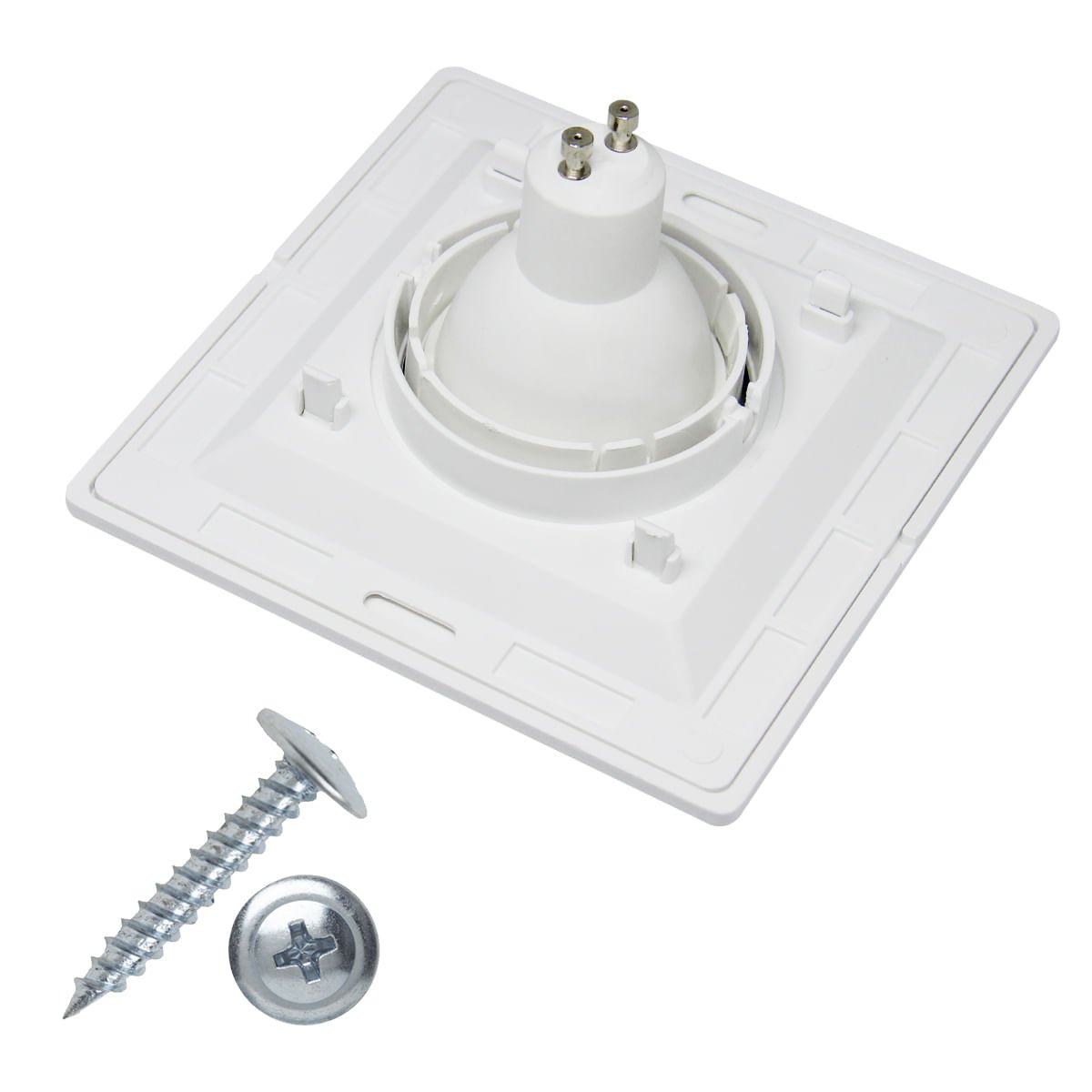 Spot Embutir Direcionável Recuado 14x14cm E27 Par20 Branco Megalux - 4