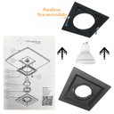 Ver imagem 5 de Spot Embutir Direcionável Recuado 14x14cm E27 Par20 Branco Megalux